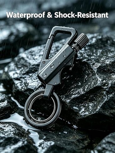 Permanent Match Lighter, Waterproof Matches, Strike Anywhere Matches, Emergency Fire Starter Striker Set, with Metal Keychain, Black in Saudi Arabia