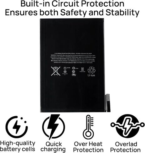 A1546 Battery Compatible with iPad mini 4 A1550 A1538 with Installation Tool 3.82V 19.32Whr 5124mAh in Saudi Arabia