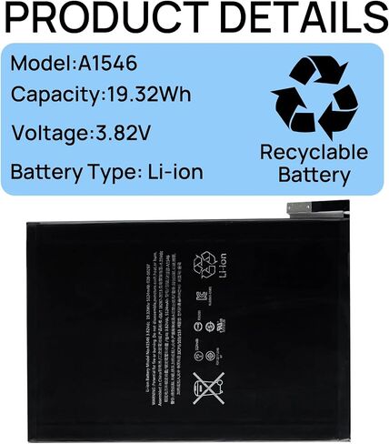 A1546 Battery Compatible with iPad mini 4 A1550 A1538 with Installation Tool 3.82V 19.32Whr 5124mAh in Saudi Arabia