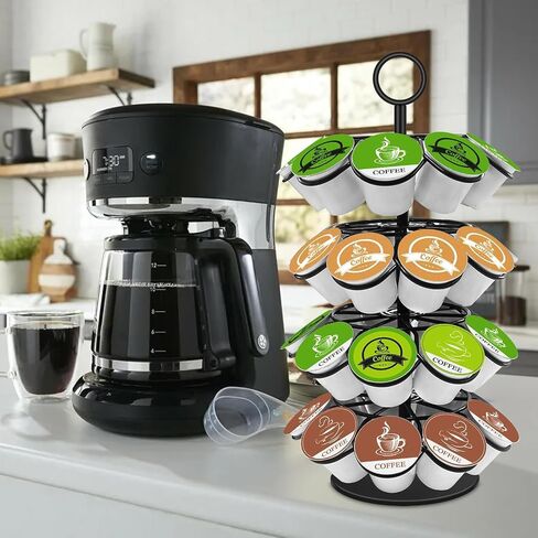 KIMIUP Coffee Pod Holder, K Cup Organizer Compatible with K-Cups(36 Pods) | Kitchen Detachable Coffee Pod Organizer for Countertop, Spins 360-Degrees in Kuwait