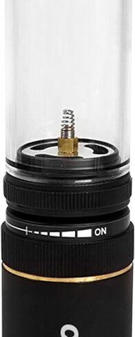 Camping Gas Lantern Emergency Essential Portable Glass Mantle Lamp Adjustable Fire Aluminum Alloy Manual Ignition Suitable for Camping Hiking Fishing, Black in Saudi Arabia