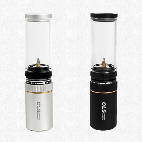 Camping Gas Lantern Emergency Essential Portable Glass Mantle Lamp Adjustable Fire Aluminum Alloy Manual Ignition Suitable for Camping Hiking Fishing, Black in Saudi Arabia