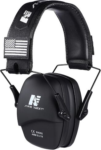 Shooting Ear Protection,Foldable Noise Reduction Ear Muffs | NRR 26dB Passive Earmuffs for Gun Range, Hunting, Mowing & Construction - Adjustable Hearing Protection for Adults & Teens in Kuwait