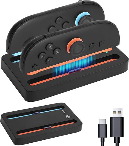 Charging Dock for Nintendos Switch 2,Switch 2 Joycons Dock for 2 Joycon,Joycons Charger Stand Station with LED Indication and USB Type-C Charger Cable in Saudi Arabia