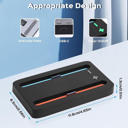 Charging Dock for Nintendos Switch 2,Switch 2 Joycons Dock for 2 Joycon,Joycons Charger Stand Station with LED Indication and USB Type-C Charger Cable in Saudi Arabia