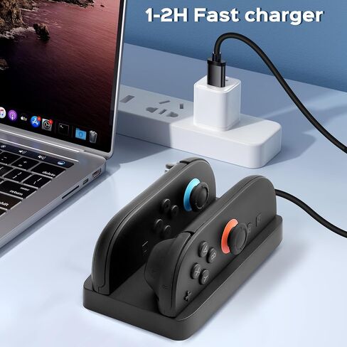 Charging Dock for Nintendos Switch 2,Switch 2 Joycons Dock for 2 Joycon,Joycons Charger Stand Station with LED Indication and USB Type-C Charger Cable in Saudi Arabia