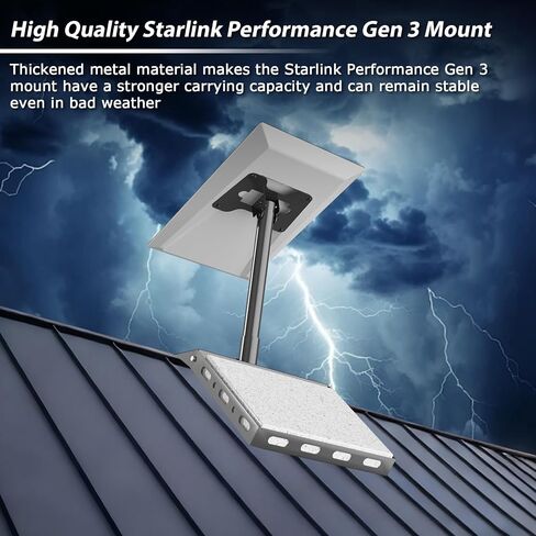 Starlink Performance Gen 3 Roof Ridge Mount, Adjustable Starlink Pole Mount | Starlink Mounting Kit Performance Gen 3 with Stainless Steel Pipe Adapter for Extreme Climates, No-Drill, Heavy Duty in Saudi Arabia
