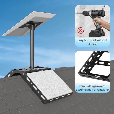 Starlink Performance Gen 3 Roof Ridge Mount, Adjustable Starlink Pole Mount | Starlink Mounting Kit Performance Gen 3 with Stainless Steel Pipe Adapter for Extreme Climates, No-Drill, Heavy Duty in Saudi Arabia