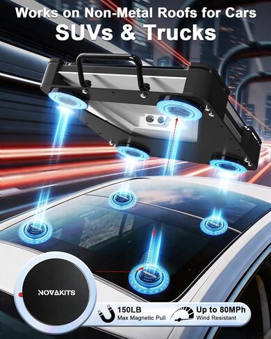 4PCS Starlink Mini/Standard 4/4X/V3 Gen 3 Magnetic Mount Plates, 70mm Steel Adhesive Pads, Laser Engraved, Heavy Duty Roof Mount for Tesla Model 3/Y, Aluminum/Glass Roof Car, Truck, SUV & RV Roof in Saudi Arabia