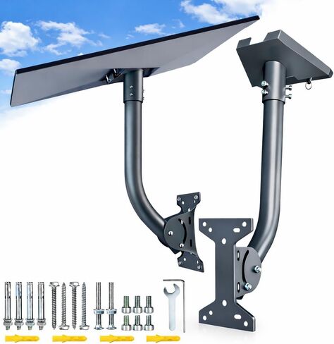 Standard 4 Wall Mount Bracket for Starlink, Compatible with 4X V4 Gen 3 Enterprise, Heavy Duty Pipe Adapter with Metal Locking Pins, Adjustable Carbon Steel Mounting Kit in Saudi Arabia