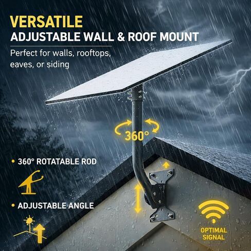 Standard 4 Wall Mount Bracket for Starlink, Compatible with 4X V4 Gen 3 Enterprise, Heavy Duty Pipe Adapter with Metal Locking Pins, Adjustable Carbon Steel Mounting Kit in Saudi Arabia