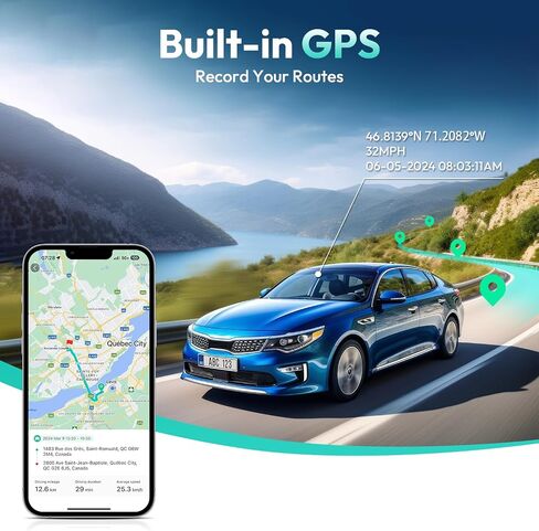 BOTSLAB 4k Dash Cam Front and Rear, 24/7 Parking Monitor with Hardwired Kit, 170° Ultra Wide Dashcam, ADAS, IMX415 Sensor, Night Vision, WDR, Loop Recording, 5G/2.4G WiFi & GPS, Free 64GB Card | 24H Parking Mode, 5.8GHz WiFi, Superior WDR Night Vision, AD in Saudi Arabia