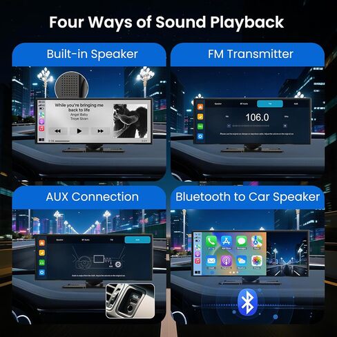 2026 CarPlay Screen for Car, 11.5 inch A-pple CarPlay & Android Auto Screen | 1080P Backup Camera, Navigation & Voice Control & HD Touchscreen with 4K Dash Cam, Bluetooth/FM/Mirror Link, for All Vehicles in Saudi Arabia