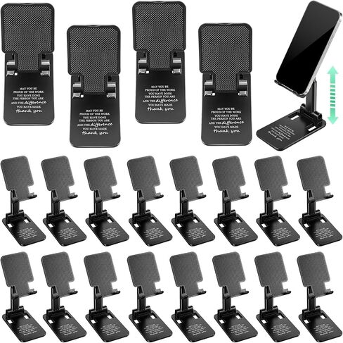 Sabary 16 Pcs Employee Appreciation Gifts Bulk Desktop Cellphone Stand with Inspiring Quote Foldable Angle Height Adjustable Portable Holder Thank You Gift for Team Office Coworkers Staff Teachers in Kuwait