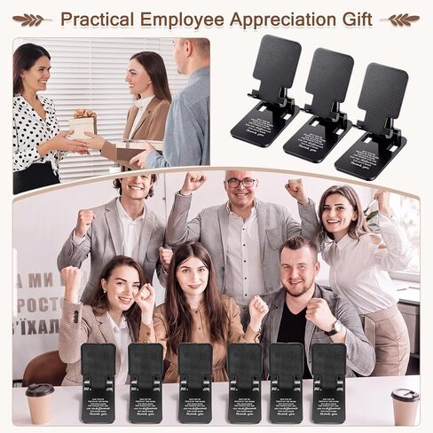 Sabary 16 Pcs Employee Appreciation Gifts Bulk Desktop Cellphone Stand with Inspiring Quote Foldable Angle Height Adjustable Portable Holder Thank You Gift for Team Office Coworkers Staff Teachers in Kuwait