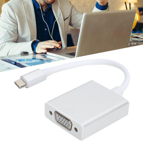 7.87in Aluminium Alloy Type-C Male to VGA Female Adapter 1080P USB 3.1 Plug and Play Portable Video Adapter for OS X Desktop Computer in Saudi Arabia