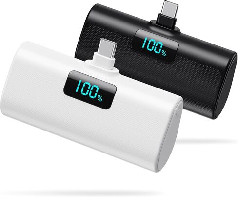 [2-Pack]Portable Charger for iPhone 17/16/15 Series,Upgraded 5200mAh PD USB C Power Bank Built-in USB-C Connector, Battery Pack Compatible with iPhone 17/17 Pro/17 Pro Max/16/15 Series,Samsung,Android in Saudi Arabia