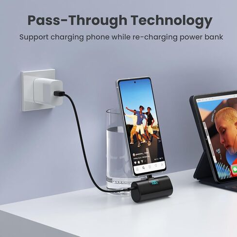 [2-Pack]Portable Charger for iPhone 17/16/15 Series,Upgraded 5200mAh PD USB C Power Bank Built-in USB-C Connector, Battery Pack Compatible with iPhone 17/17 Pro/17 Pro Max/16/15 Series,Samsung,Android in Saudi Arabia