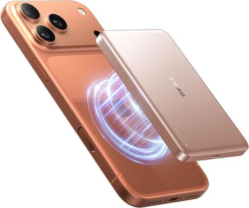 TORRAS MiniMag Power Bank,Ultra-Slim 10,000mAh Magnetic Wireless Portable Charger, 22.5W Fast Charging iPhone Air Magnetic Battery Pack Designed for iPhone 17 Pro Max/17 Pro/Air/16/15/14/13/12, Gray in Saudi Arabia