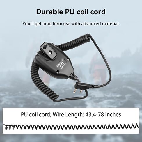 Retevis Walkie Talkie Shoulder Microphone,Kevlar Cable,10 Pack | for Retevis RT68/RT21/H-777/RT22/RT22S, Compatible with BAOFENG, Kenwood Radio, Kevlar Cable, Large PPT, Swivel Clips in Saudi Arabia