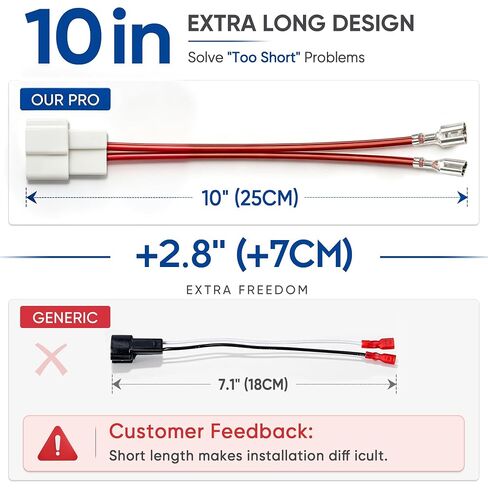 72-9300 Speaker Wiring Harness, 4 Pcs for Nissan, Subaru, WRX, Outback | PRO-SERIES Speaker Harness, 25 cm Thickened Extended Door Speaker Harness Adapter for Suzuki, Chevy and Mazda in Saudi Arabia