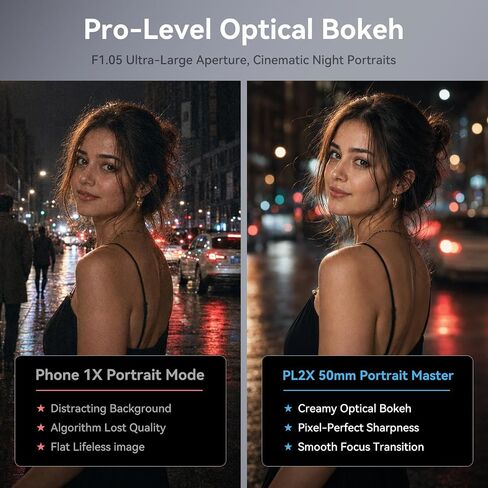 عدسة APEXEL 2X 50mm Portrait Master Telephoto لهاتف iPhone | فتحة F1.05 كبيرة جدًا، مشبك عالمي 17 مم، ملحق عدسة تكبير لكاميرا الهاتف متوافق مع iPhone وSamsung والمزيد in Kuwait