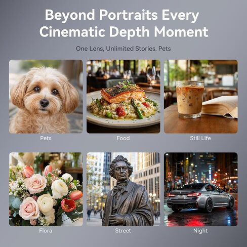عدسة APEXEL 2X 50mm Portrait Master Telephoto لهاتف iPhone | فتحة F1.05 كبيرة جدًا، مشبك عالمي 17 مم، ملحق عدسة تكبير لكاميرا الهاتف متوافق مع iPhone وSamsung والمزيد in Kuwait