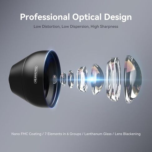 عدسة APEXEL 2X 50mm Portrait Master Telephoto لهاتف iPhone | فتحة F1.05 كبيرة جدًا، مشبك عالمي 17 مم، ملحق عدسة تكبير لكاميرا الهاتف متوافق مع iPhone وSamsung والمزيد in Kuwait