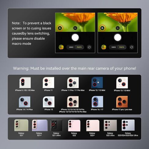 عدسة APEXEL 2X 50mm Portrait Master Telephoto لهاتف iPhone | فتحة F1.05 كبيرة جدًا، مشبك عالمي 17 مم، ملحق عدسة تكبير لكاميرا الهاتف متوافق مع iPhone وSamsung والمزيد in Kuwait