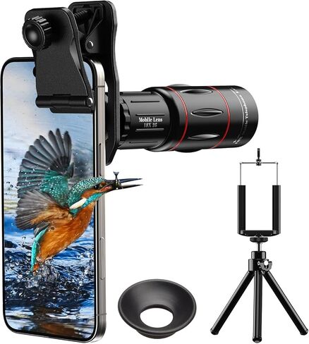 Evil eye 18X Telephoto Lens, Hight Power Telephoto Phone Lens with Tripod, Mobile Cell Lens Attachment for Android & iPhone, Samsung and Most Smartphone in Kuwait