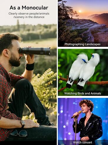 MIAO LAB 28X High-Power Telephoto Lens for Smartphone – Universal Clip-on Telephoto Lens for iPhone, Samsung, Android, Clear Long-Range Shots, Also Works as Monocular in Saudi Arabia