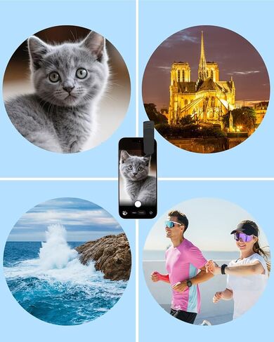 Phone Camera Lens Kit, 0.45X Wide Angle + 15X Macro Lens | 2 in 1 Lens Attachment for iPhone 17/16/15/14/13, Phone Clip-on Lens for iPhone/Android, Includes Travel Bag in Saudi Arabia