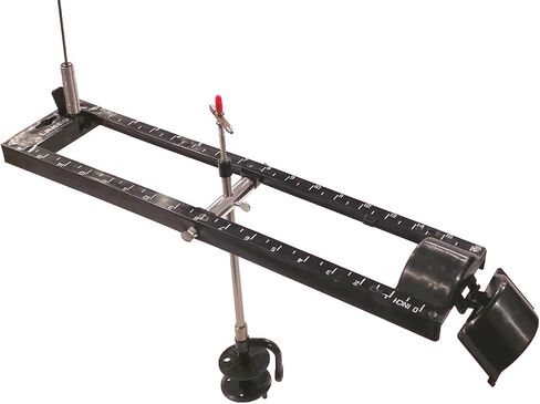 Tangle Free Tip Up with Spool Cover, Patented Hinged Flag, and Ruler-2 Pack | Tangle-free spool cover, patented hinged flag, built-in ruler, reliable strike detection, 2-pack, ice fishing in Saudi Arabia