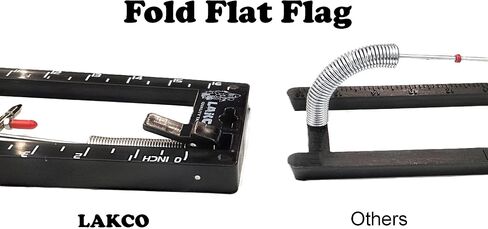 Tangle Free Tip Up with Spool Cover, Patented Hinged Flag, and Ruler-2 Pack | Tangle-free spool cover, patented hinged flag, built-in ruler, reliable strike detection, 2-pack, ice fishing in Saudi Arabia