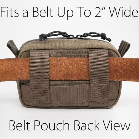 diodrio Belt Pouch for Men Women YKK Zippers EDC Pouch, Belt Bag Waist Pack for Hiking, Water Resistant, Waxed Canvas, Olive in Saudi Arabia