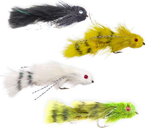 Galloups Dungeon Articulated Streamer Flies - Big Trophy Trout Streamers for Bass Pike - Hand-Tied Double Hook Sculpin Fly Fishing Flies for Rivers and Lakes in Kuwait