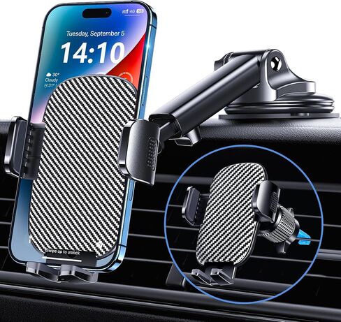 GUWEZ Phone Holder Car Mount for iPhone [Powerful Suction] Phone Mount for Car Dashboard Windshield Air Vent Universal Accessories [Thick Cases Friendly] Automobile Phone Holder Fit iPhone Smartphone in Saudi Arabia