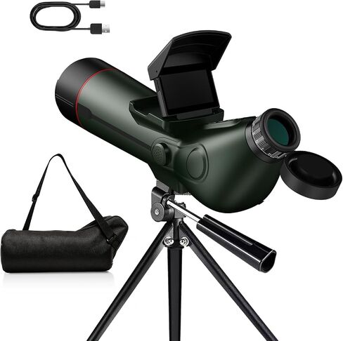 Telescope, Telescope for Adults High Powered, Professional Refractor Auto-Focus Smart Digital Electronic Telescopes with 4K Astrophotography Camera, Dual Screens Spotter, Carry Bag and 32G Card in Saudi Arabia