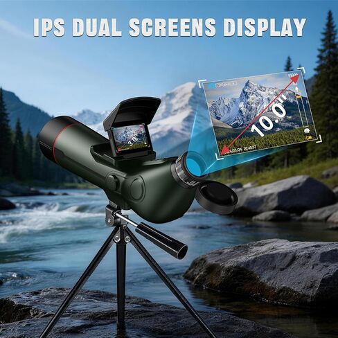 Telescope, Telescope for Adults High Powered, Professional Refractor Auto-Focus Smart Digital Electronic Telescopes with 4K Astrophotography Camera, Dual Screens Spotter, Carry Bag and 32G Card in Saudi Arabia