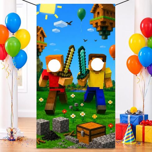 Video Game Birthday Decorations Happy Birthday Banner for Boys 6x4ft Gaming Backdrop Gaming Birthday Party Decorations Video Game Backdrop for Kids Game Boys Birthday Party Decorations in Kuwait