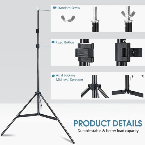 Photo Video Studio 10x7Ft (WxH) Adjustable Background Stand Backdrop Support System Kit with Carry Bag in Saudi Arabia