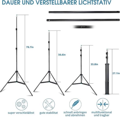 Photo Video Studio 10x7Ft (WxH) Adjustable Background Stand Backdrop Support System Kit with Carry Bag in Saudi Arabia