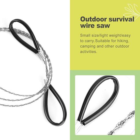 4-Pack 23.6-Inch Cable Wire Saw – Portable Emergency Hand Saw for Camping, Hiking, Survival, Cuts Wood, PVC, Metal, and Trees, Red & Black in Saudi Arabia