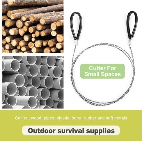 4-Pack 23.6-Inch Cable Wire Saw – Portable Emergency Hand Saw for Camping, Hiking, Survival, Cuts Wood, PVC, Metal, and Trees, Red & Black in Saudi Arabia