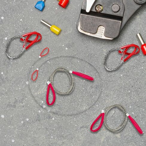 Stainless Steel Cable Saw,Metal Wire Saw Hand Pocket String Emergency Survival Rope Cutting Tools PVC Pipe Cutting Tool for Wood Camping Hiking Hunting,Red,23.62 Inch (4 Pcs) in Saudi Arabia