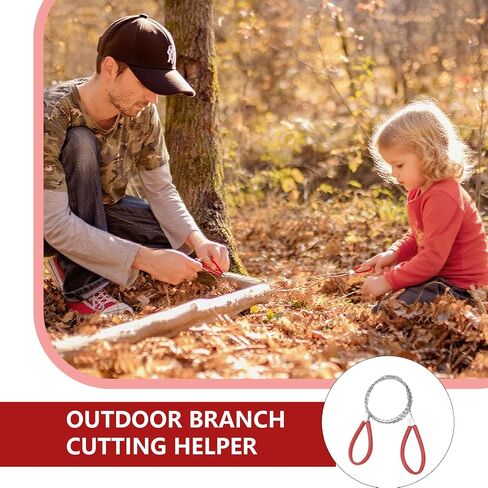 Stainless Steel Cable Saw,Metal Wire Saw Hand Pocket String Emergency Survival Rope Cutting Tools PVC Pipe Cutting Tool for Wood Camping Hiking Hunting,Red,23.62 Inch (4 Pcs) in Saudi Arabia