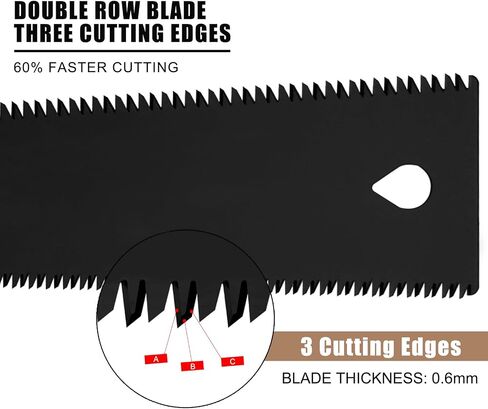 Folding Hand Saw - 5.5inch, 11TPI Pruning Saw with Smooth Cuts & Flush Cut Feature for Camping and Gardening in Saudi Arabia