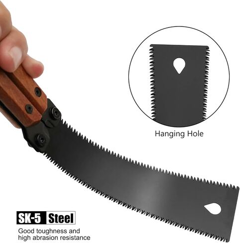 Folding Hand Saw - 5.5inch, 11TPI Pruning Saw with Smooth Cuts & Flush Cut Feature for Camping and Gardening in Saudi Arabia