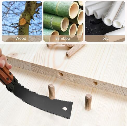 Folding Hand Saw - 5.5inch, 11TPI Pruning Saw with Smooth Cuts & Flush Cut Feature for Camping and Gardening in Saudi Arabia