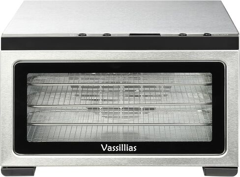 Food Dehydrator Machine - 5 Stainless Steel Trays, Digital Adjustable Timer, 400W, 176°F, Temperature Control, Mini Dryer for Jerky, Herb, Meat, Beef, Fruit and Dog Treats, Model 2015YJ, Silver | Temperature Control, Mini Dryer for Jerky, Herb, Meat, Beef in Saudi Arabia